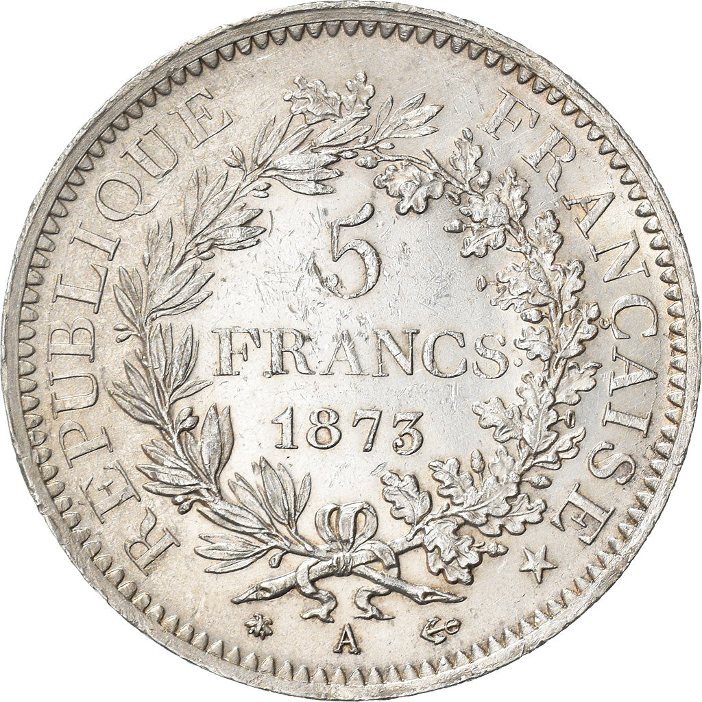 Coin, France, Hercule, 5 Francs, 1873, Paris, AU(50-53), Silver, KM:820.1