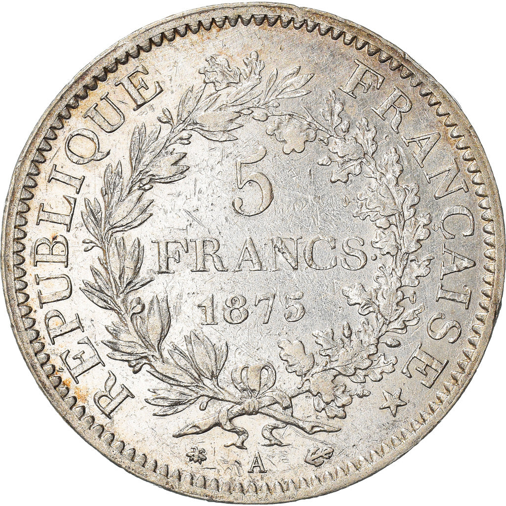 Coin, France, Hercule, 5 Francs, 1875, Paris, EF(40-45), Silver, KM:820.1