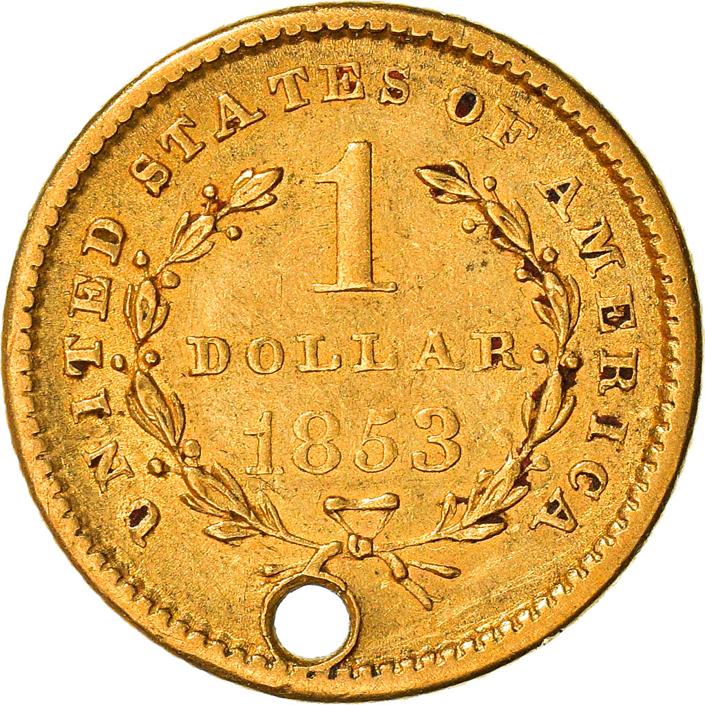 Moneta, Stati Uniti, Liberty Head - Type 1, Dollar, 1853, U.S. Mint