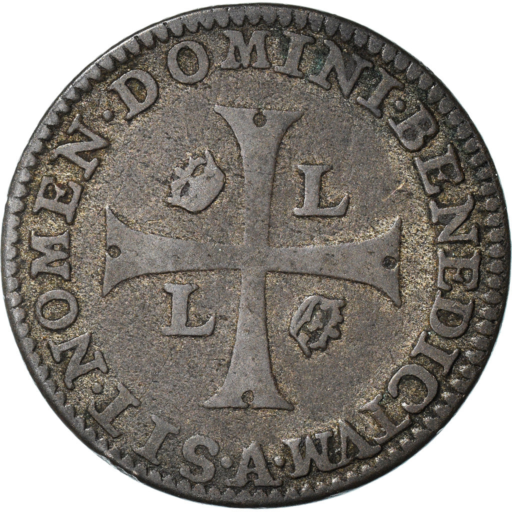 Monnaie, France, Louis XIII, Douzain, 1618, Paris, Quadruple piéfort, TTB