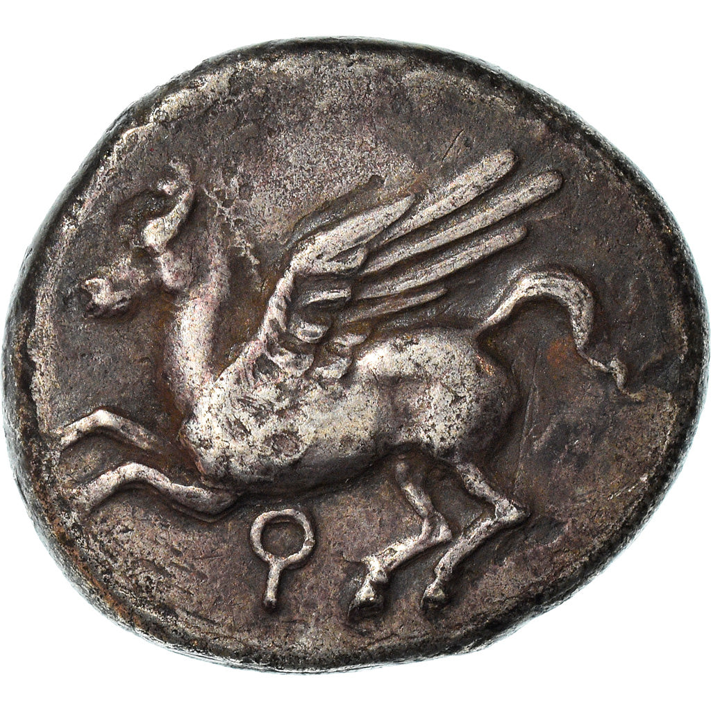 Coin, Corinthia, Corinth, Stater, 375-345 BC, Corinth, AU(50-53), Silver