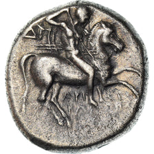 Moeda, Calábria, Taras, Stater, 281-240 BC, Tarentum, AU(50-53), Prata, HN