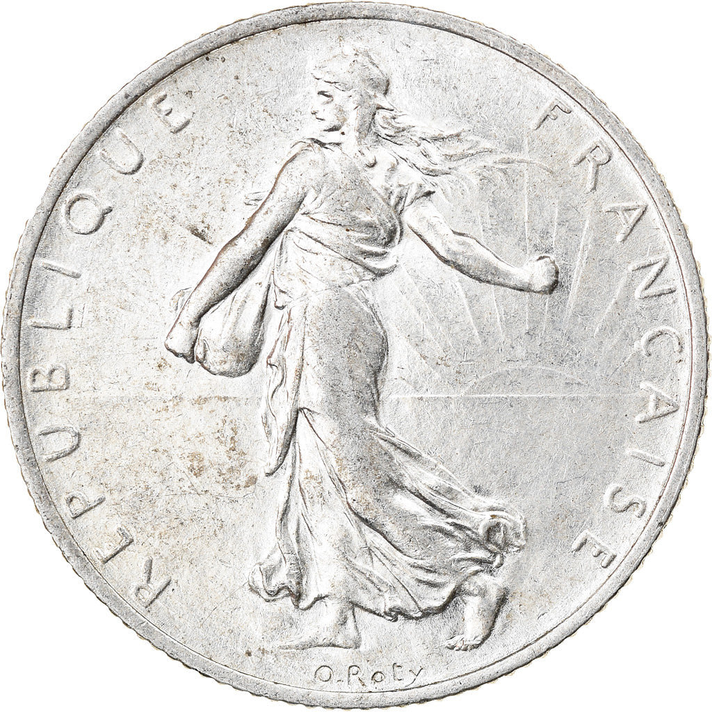 Coin, France, Semeuse, 2 Francs, 1917, Paris, AU(50-53), Silver, KM:845.1