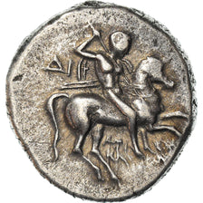 Moneta, Calabria, Taras, Stater, 281-240 BC, Tarentum, EF(40-45), Srebro, HN