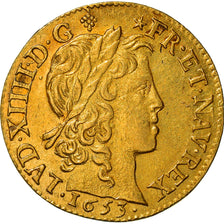 Coin, France, Louis XIV, Louis d'or à la mèche longue, 1653, Paris, AU(50-53)