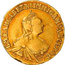Monnaie, Russie, Elizabeth, 2 Roubles, 1756, Moscow, TTB+, Or, KM:23.1