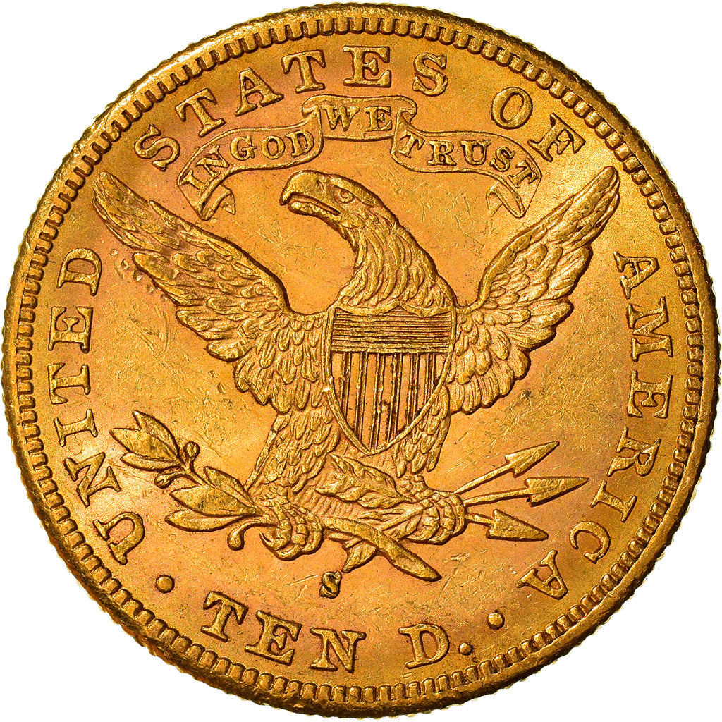 Coin, United States, Coronet Head, $10, Eagle, 1887, U.S. Mint, San Francisco