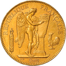 Coin, France, Génie, 100 Francs, 1909, Paris, AU(50-53), Gold, KM:858