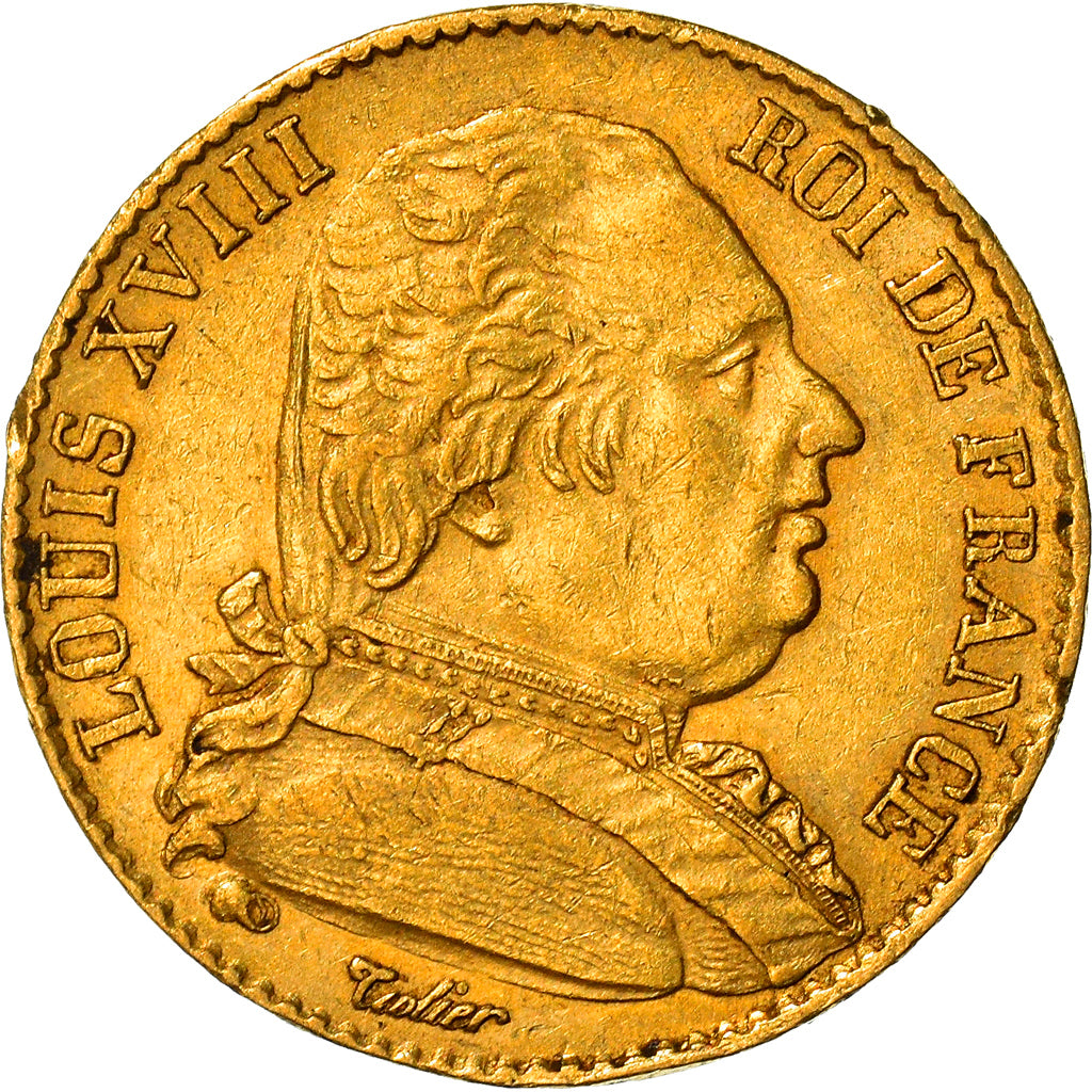 Monnaie, France, Louis XVIII, Louis XVIII, 20 Francs, 1815, Paris, TTB+, Or