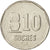 Coin, Ecuador, 10 Sucres, Diez, 1991, AU(55-58), Nickel Clad Steel, KM:92.2