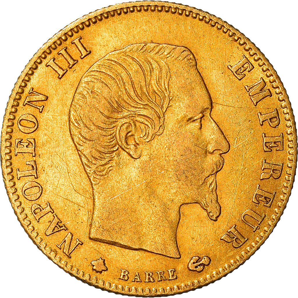 Munten, Frankrijk, Napoleon III, Napoléon III, 5 Francs, 1860, Strasbourg, ZF+