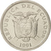 Moneta, Ecuador, 50 Sucres, 1991, SPL, Acciaio ricoperto in nichel, KM:93