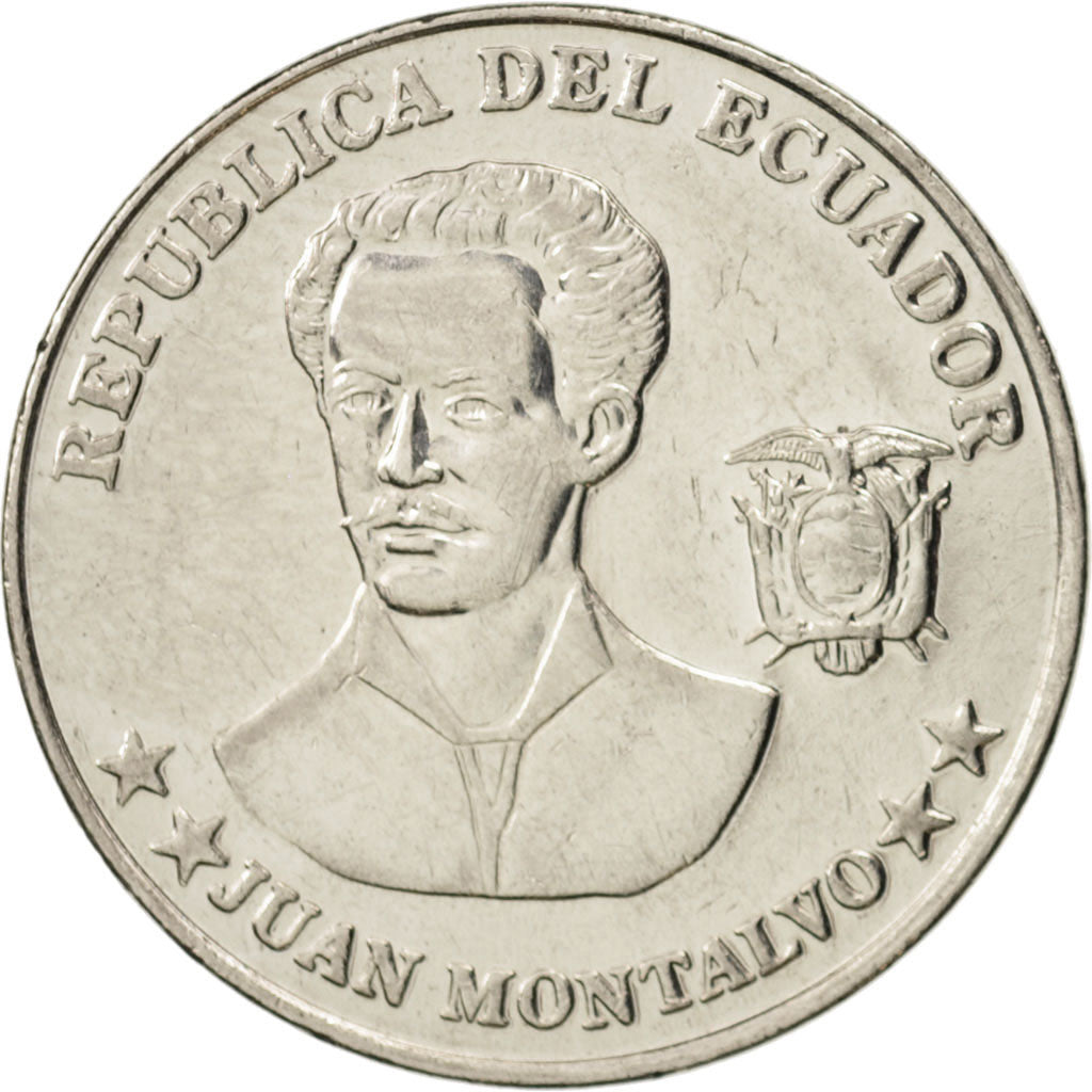 Coin, Ecuador, 5 Centavos, Cinco, 2000, AU(55-58), Steel, KM:105