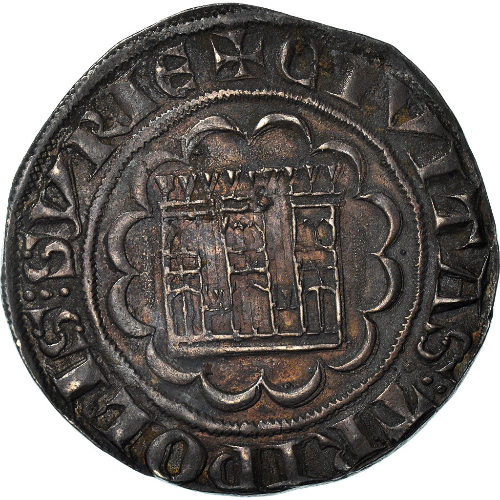 Coin, Lebanon, Crusader States, Bohemund VII, Gros, Tripoli, AU(55-58), Silver