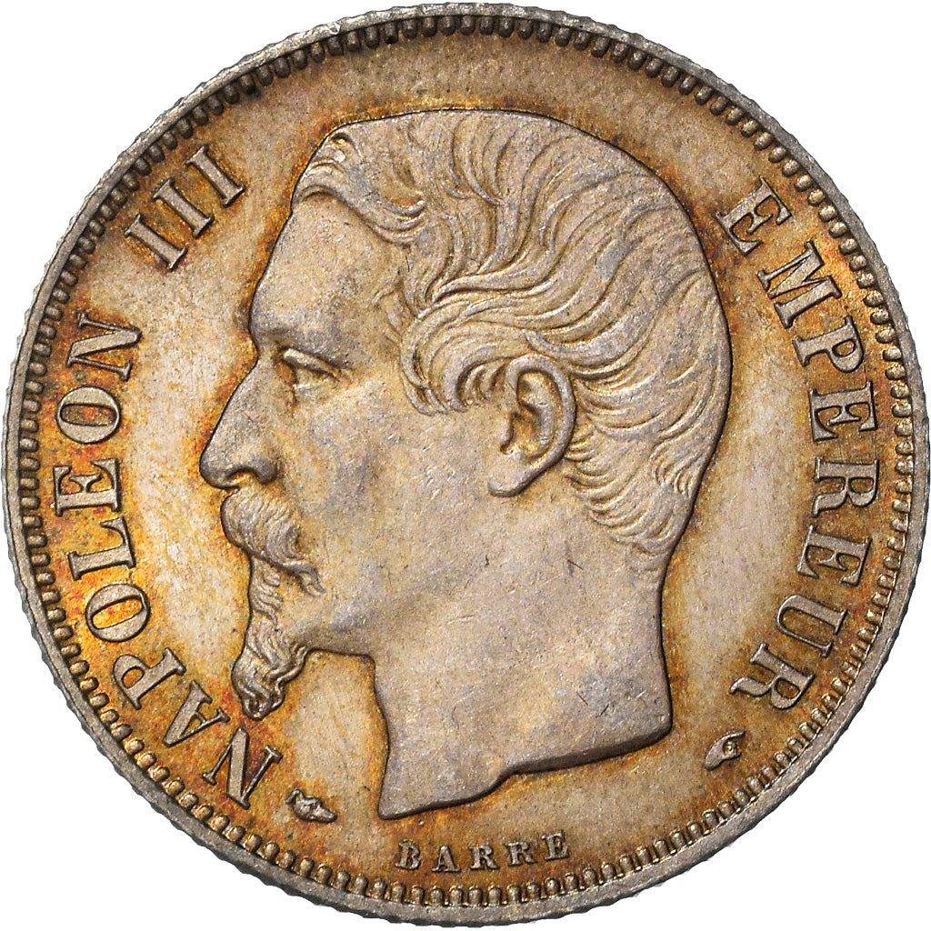 Moneda, Francia, Napoleon III, Napoléon III, Franc, 1853, Paris, EBC+, Plata