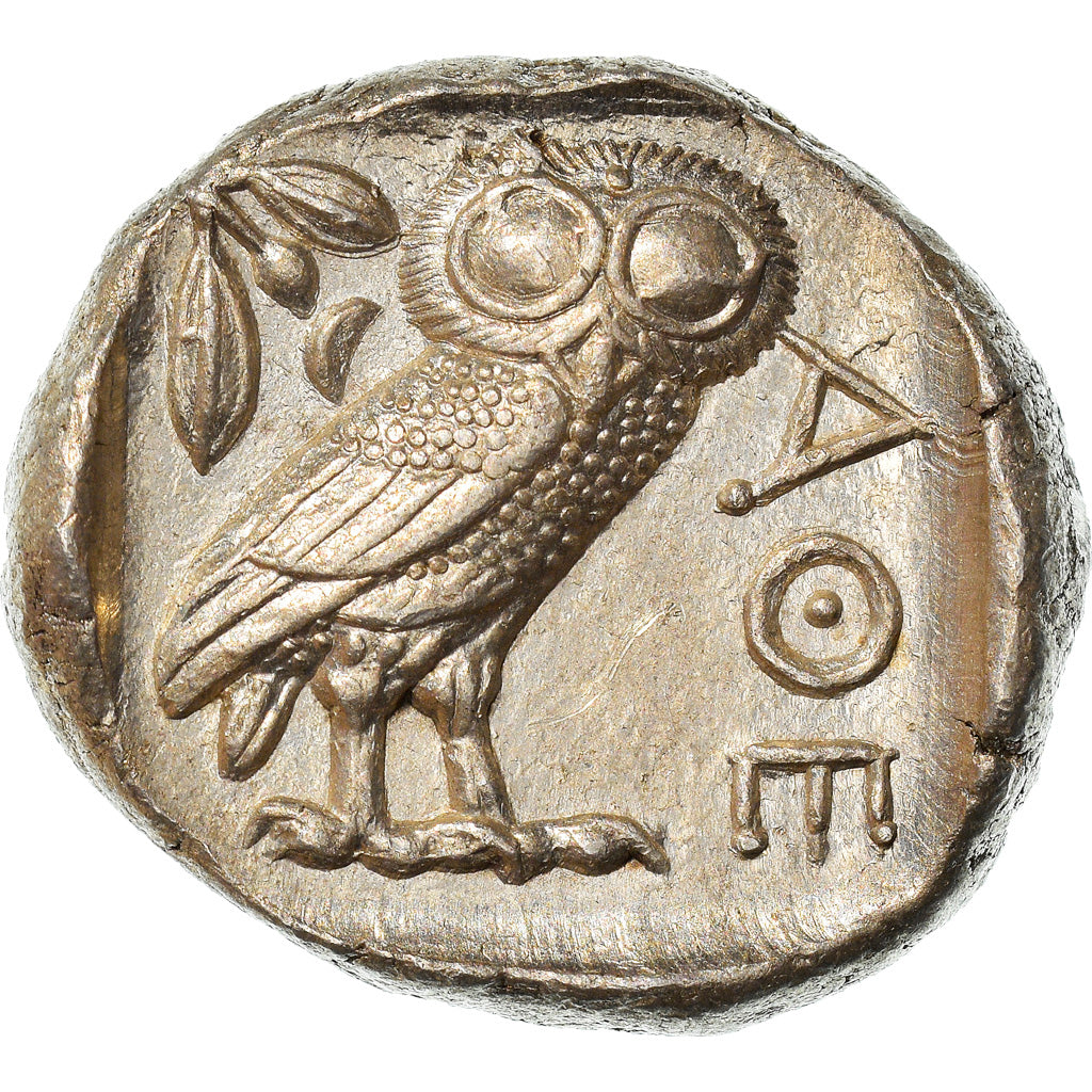 Coin, Attica, Athens, Tetradrachm, 490-407 BC, Athens, MS(60-62), Silver