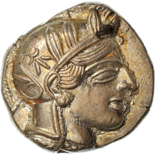 Coin, Attica, Athens, Tetradrachm, 490-407 BC, Athens, AU(55-58), Silver