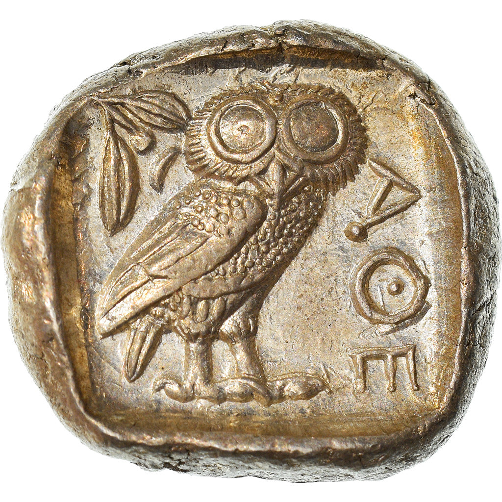Coin, Attica, Athens, Tetradrachm, 490-407 BC, Athens, AU(55-58), Silver