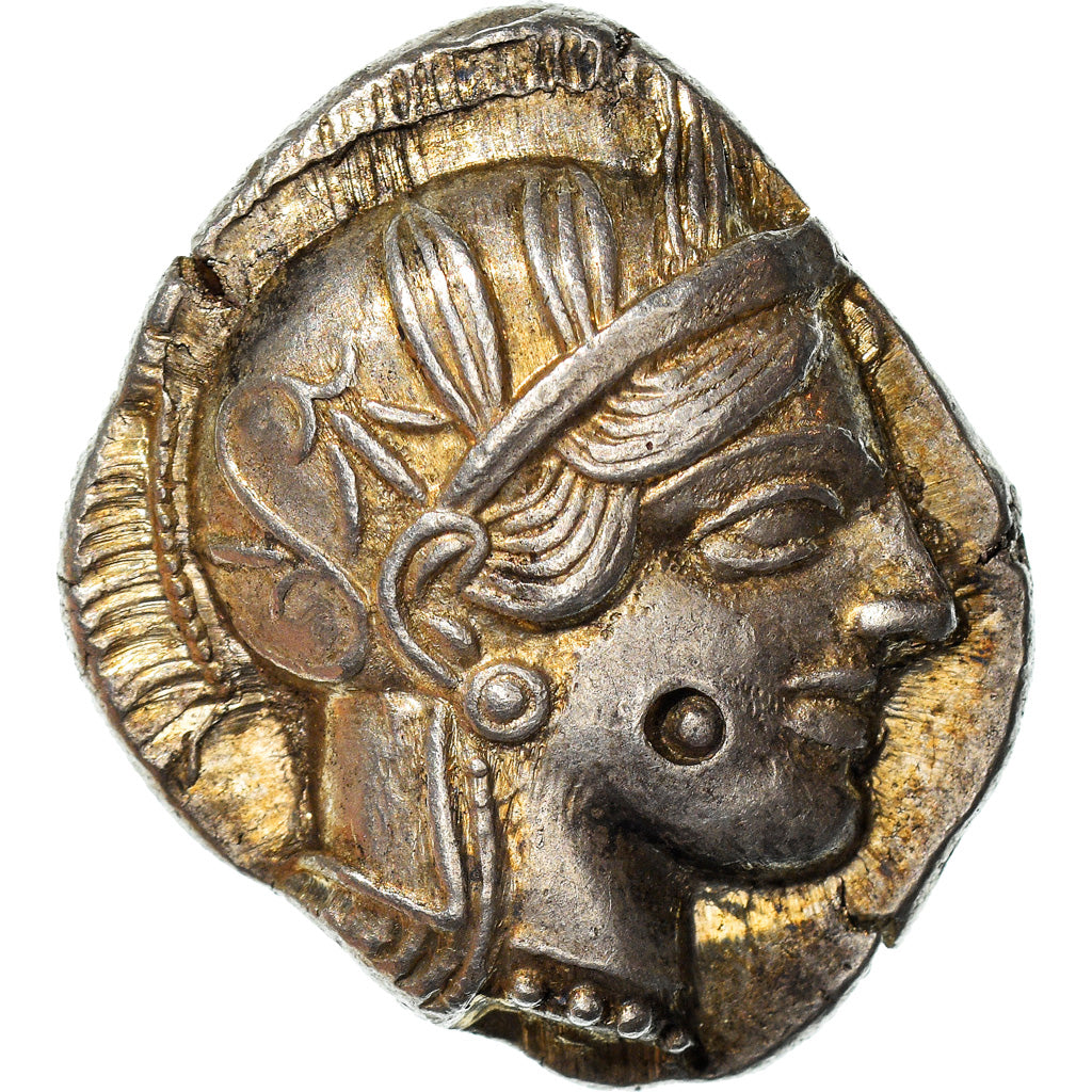 Coin, Attica, Athens, Tetradrachm, 490-407 BC, Athens, AU(55-58), Silver