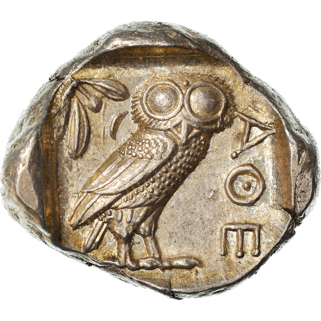 Coin, Attica, Athens, Tetradrachm, 490-407 BC, Athens, AU(55-58), Silver