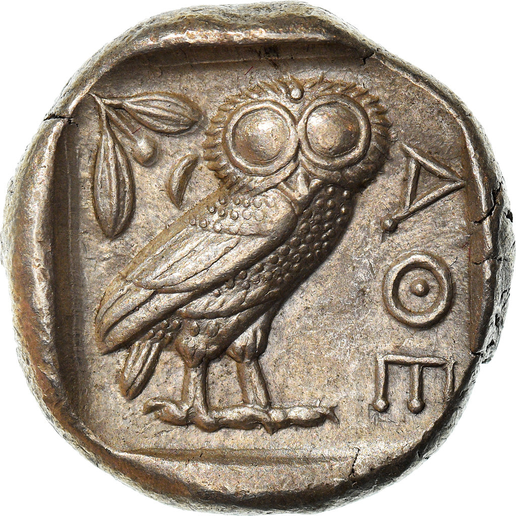 Coin, Attica, Athens, Tetradrachm, 490-407 BC, Athens, AU(50-53), Silver