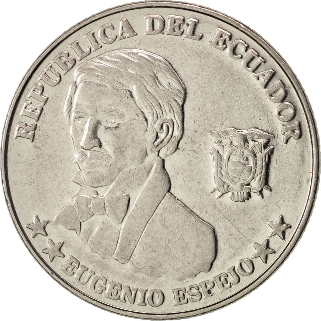 Münze, Ecuador, 10 Centavos, Diez, 2000, SS+, Steel, KM:106
