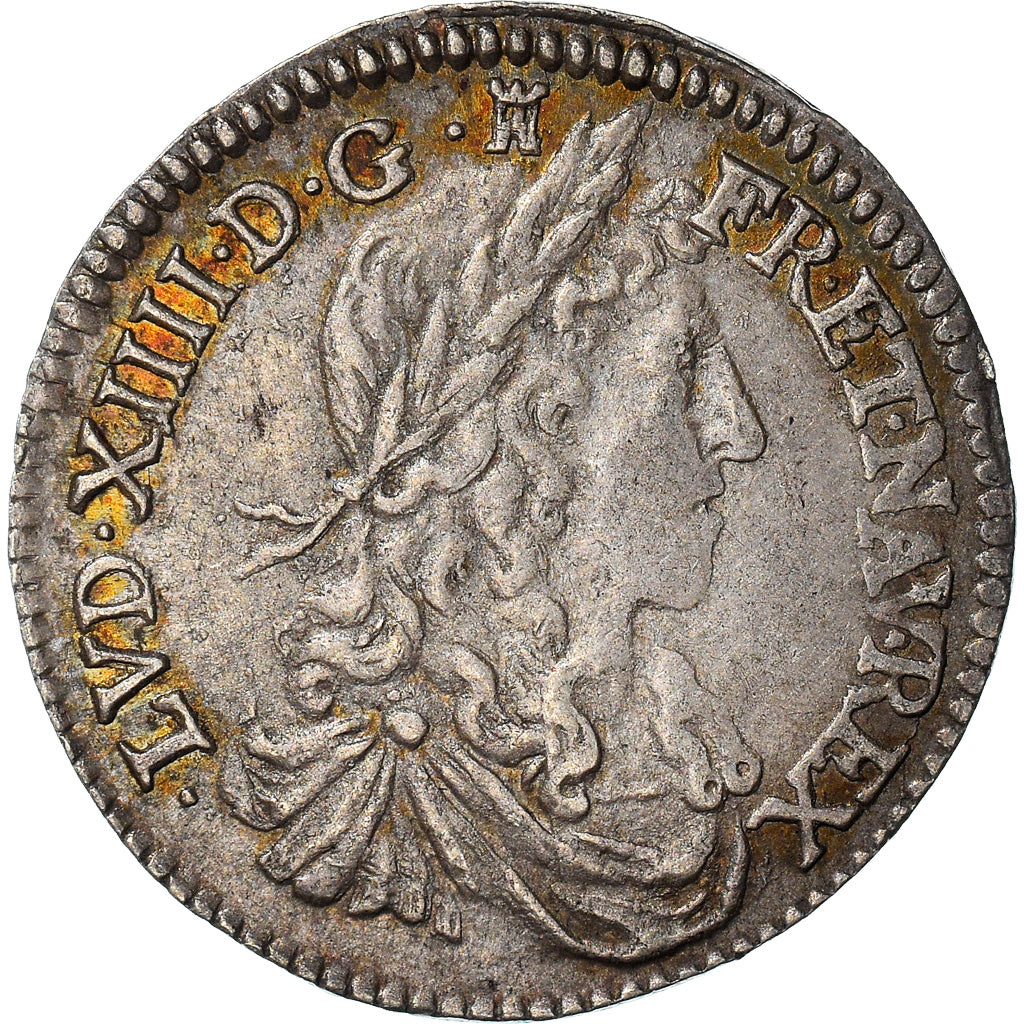 Munten, Frankrijk, Louis XIV, 1/12 Écu au buste juvénile, 1662, Limoges, ZF+