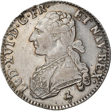 Moeda, França, Louis XVI, 1/2 Écu, 1/2 ECU, 44 Sols, 1791, Paris, AU(50-53)
