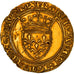 Moeda, França, Charles VI, Ecu d'or, AU(50-53), Dourado, Duplessy:369