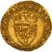 Moneta, Francja, Charles VI, Ecu d'or, Poitiers, VF(30-35), Złoto, Duplessy:369