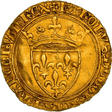 Monnaie, France, Charles VI, Ecu d'or, Villeneuve-lès-Avignon, TTB+, Or