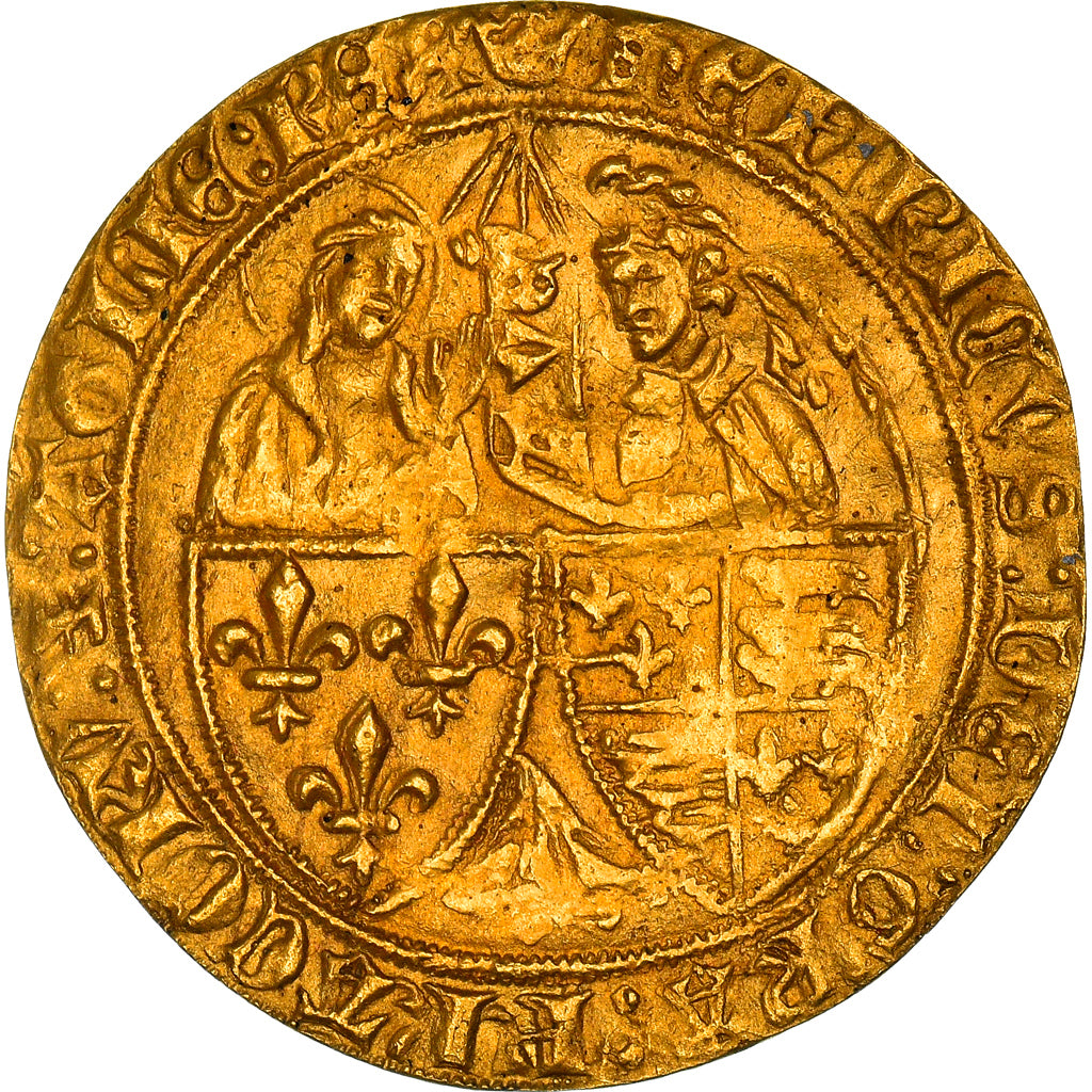 Coin, France, Henri VI de Lancastre, Salut d'or, Paris, AU(50-53), Gold
