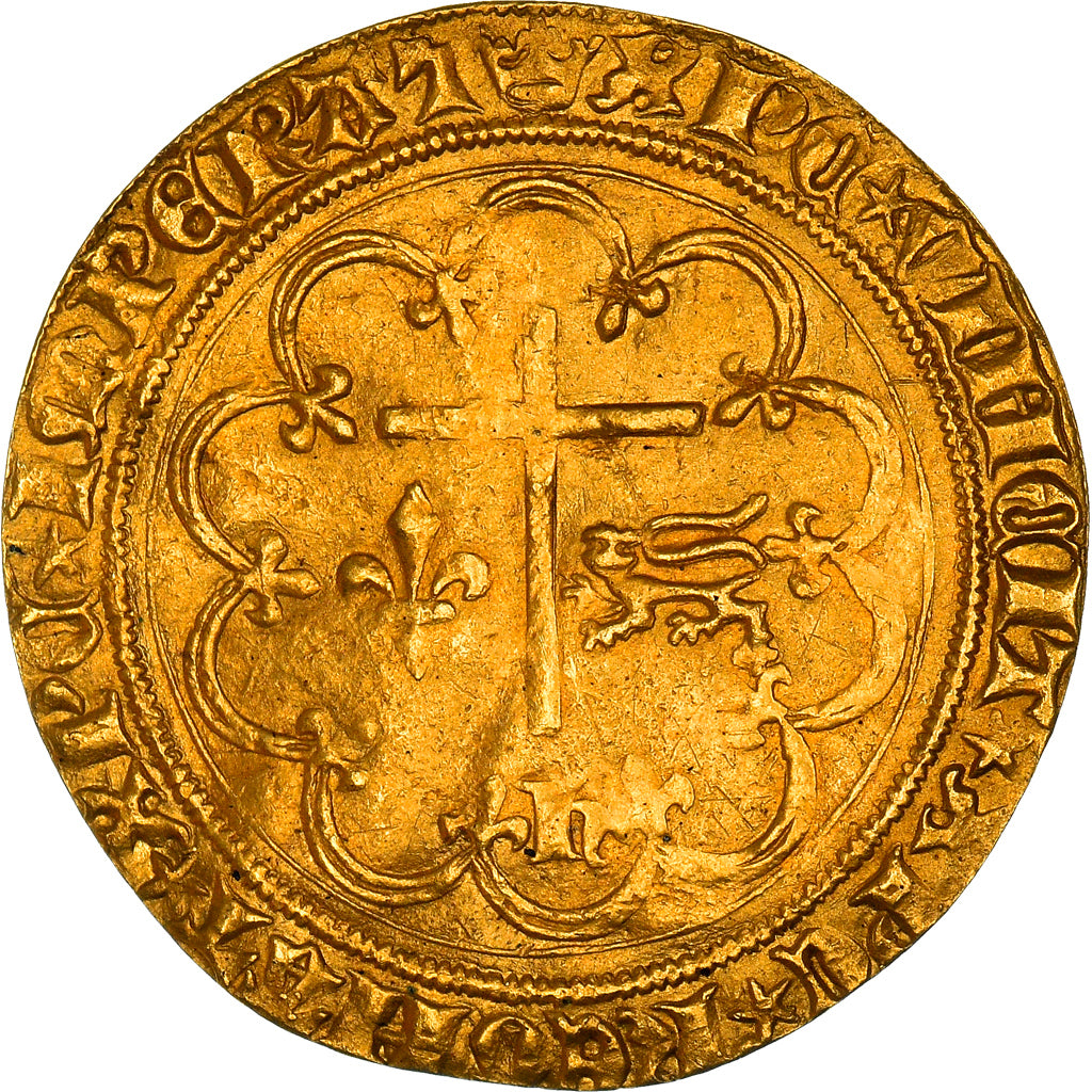 Coin, France, Henri VI de Lancastre, Salut d'or, Paris, AU(50-53), Gold