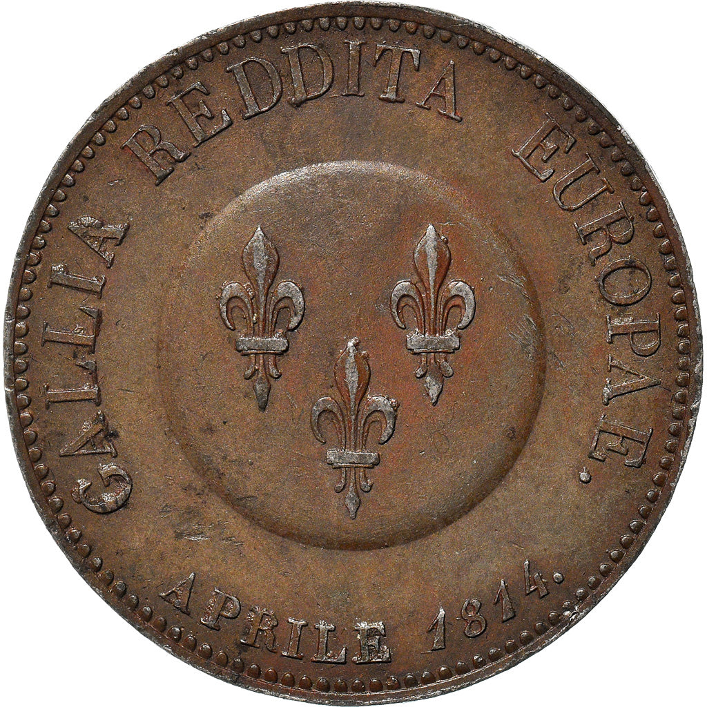 Münze, Frankreich, François Ier, Ange de Paix, Autriche, 5 Francs, 1814