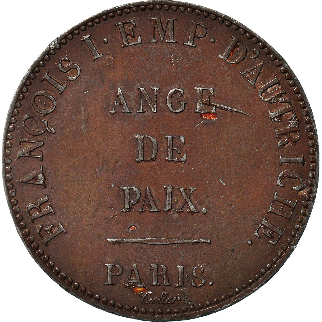 Münze, Frankreich, François Ier, Ange de Paix, Autriche, 5 Francs, 1814