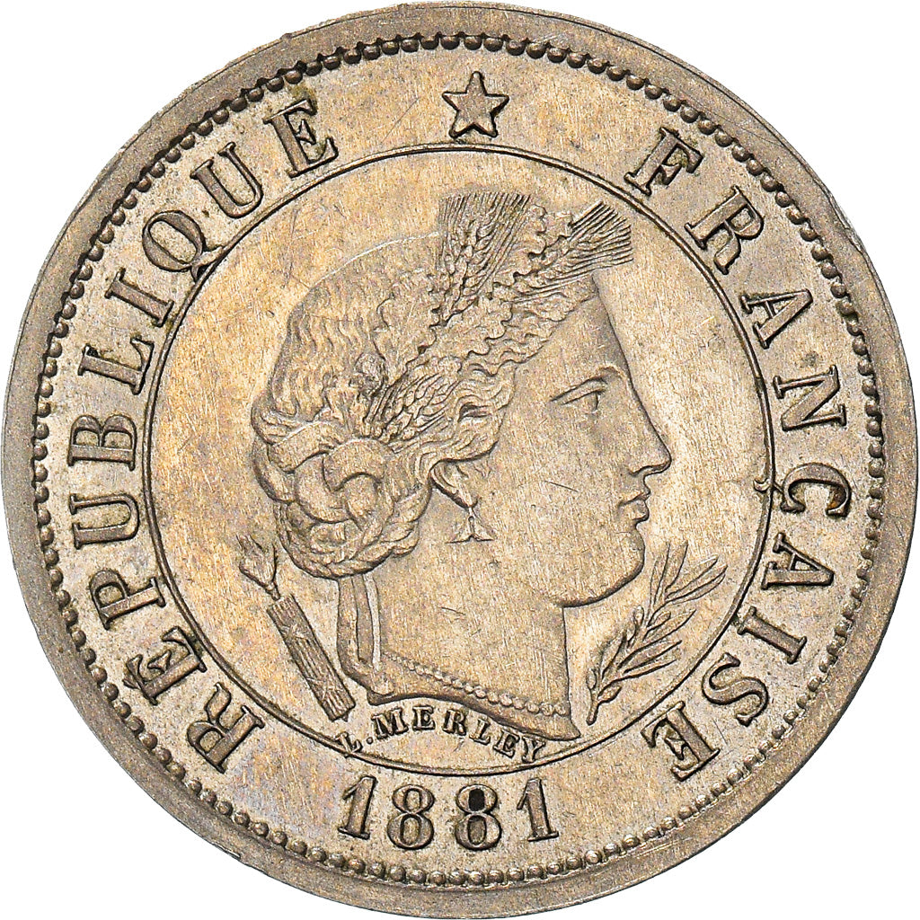 Monnaie, France, Merley, 10 Centimes, 1881, Paris, ESSAI, SUP+, Maillechort