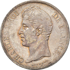 Coin, France, Charles X, 5 Francs, 1829, Strasbourg, EF(40-45), Silver