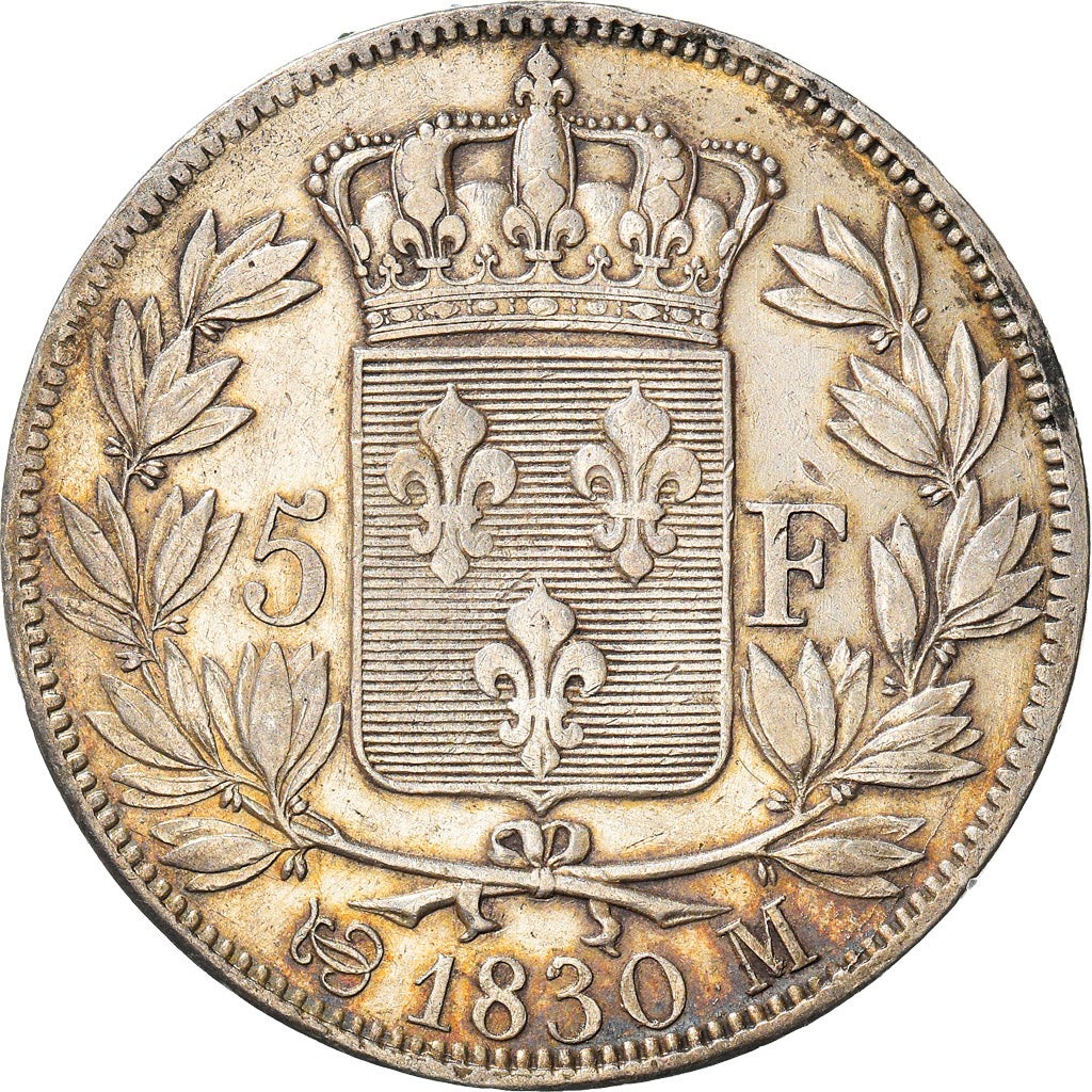 Monnaie, France, Charles X, 5 Francs, 1830, Toulouse, TTB, Argent, KM:728.9