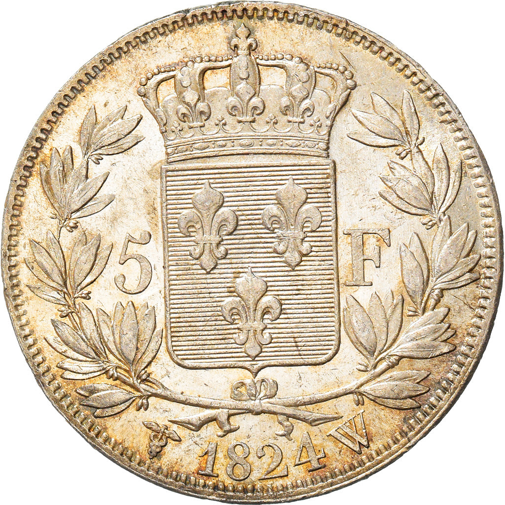 Münze, Frankreich, Louis XVIII, Louis XVIII, 5 Francs, 1824, Lille, VZ, Silber