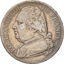 Coin, France, Louis XVIII, Louis XVIII, 5 Francs, 1814, Lyon, EF(40-45), Silver