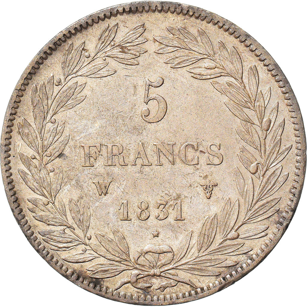 Coin, France, Louis-Philippe, 5 Francs, 1831, Lille, AU(50-53), Silver