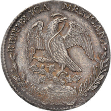 Moneda, México, Republic, 8 Reales, 1829, Durango, EBC, Plata, KM:377.4