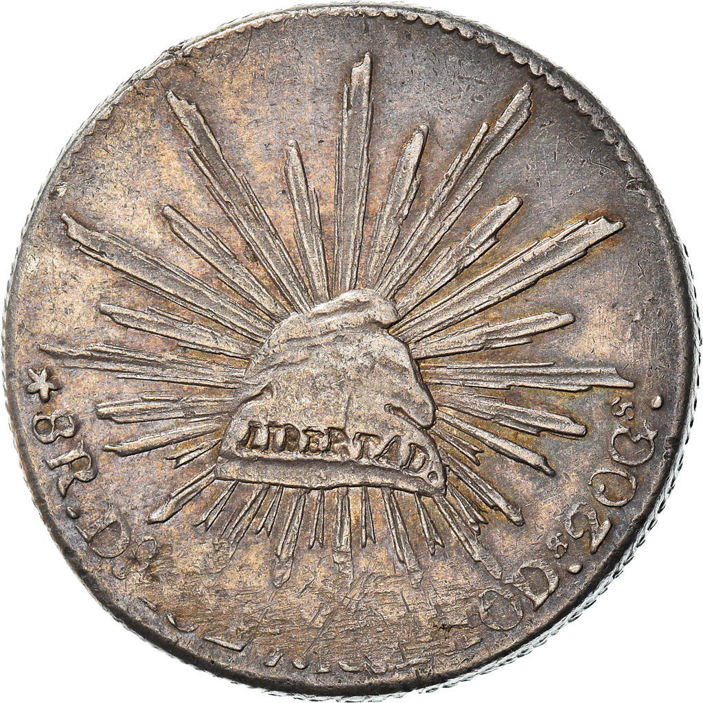 Moneda, México, Republic, 8 Reales, 1829, Durango, EBC, Plata, KM:377.4