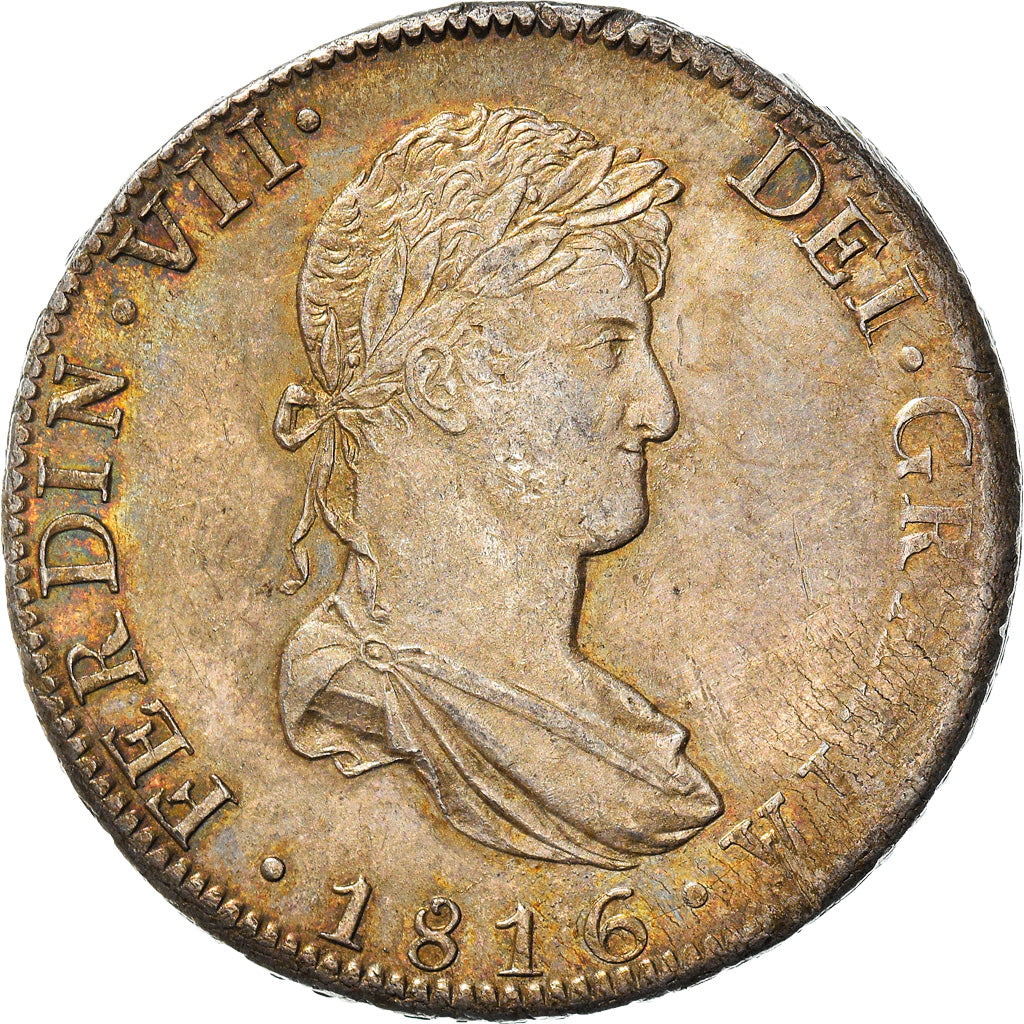 Moneda, México, Ferdinand VII, 8 Reales, 1816, Mexico City, EBC+, Plata, KM:111
