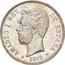 Moneda, España, Amadeao I, 5 Pesetas, 1874, Madrid, EBC, Plata, KM:666