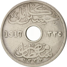 Egitto, Hussein Kamil, 10 Milliemes, 1917, MB+, Rame-nichel, KM:316