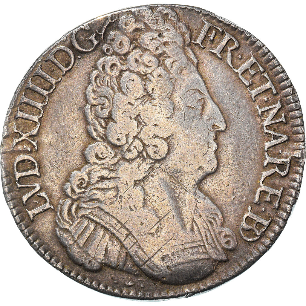 Coin, France, Louis XIV, Écu de Béarn aux 3 couronnes, Ecu, 1709, Pau