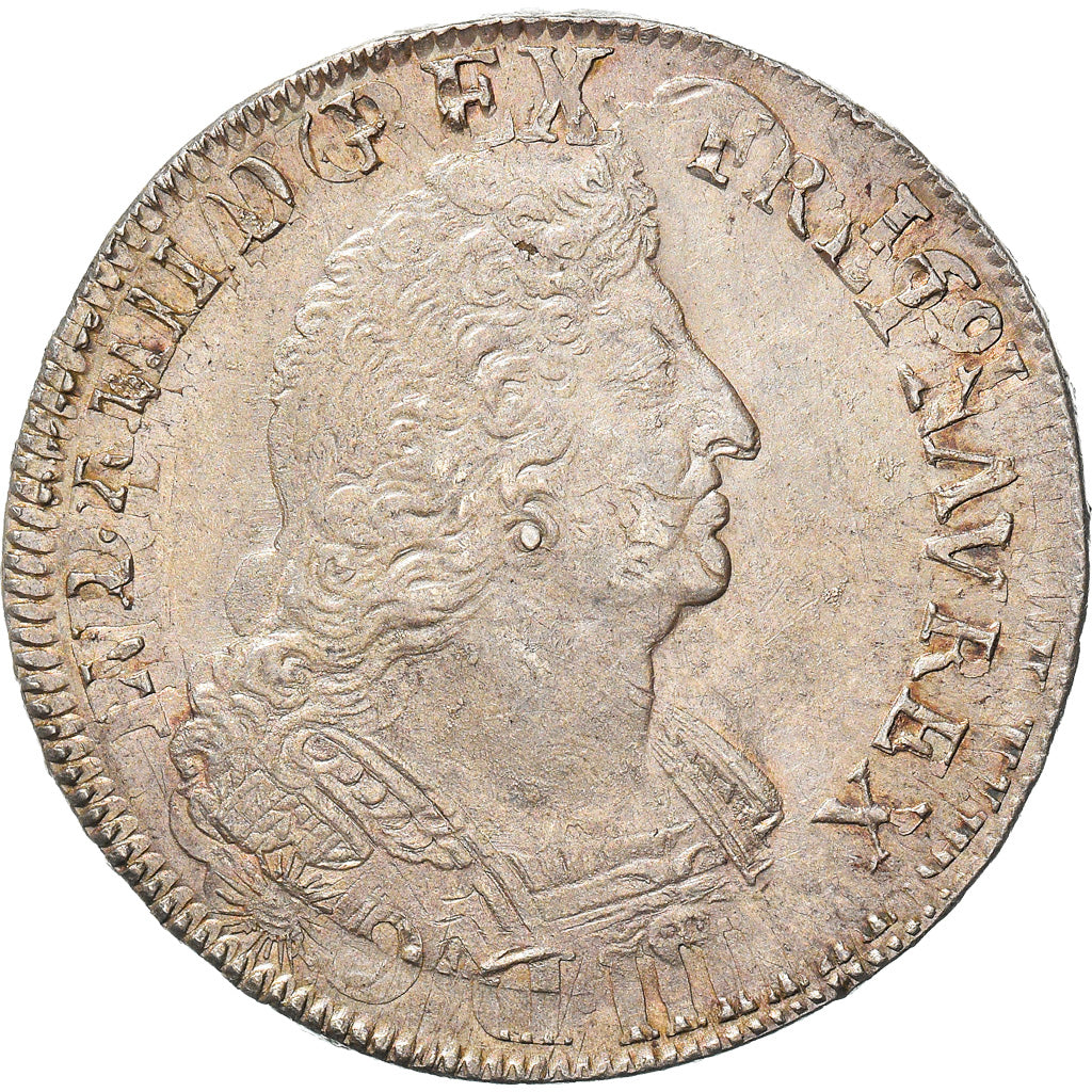 Moeda, França, Louis XIV, Écu aux palmes, Ecu, 1695, Poitiers, AU(50-53)