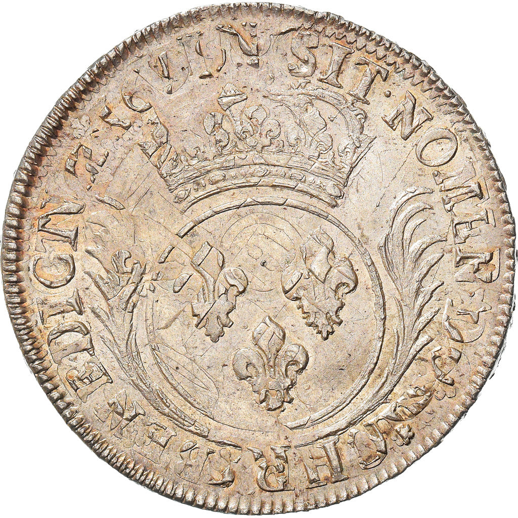 Moeda, França, Louis XIV, Écu aux palmes, Ecu, 1695, Poitiers, AU(50-53)