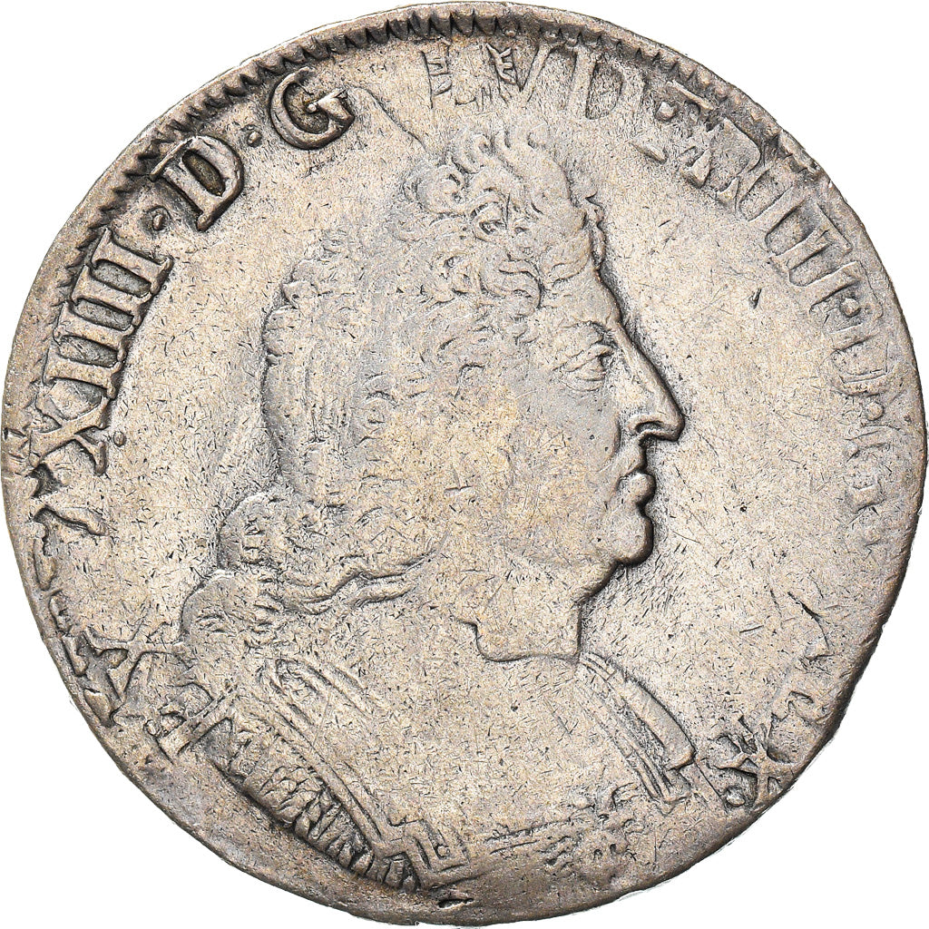 Monnaie, France, Louis XIV, Écu aux palmes, Ecu, 1694, Nantes, TTB, Argent